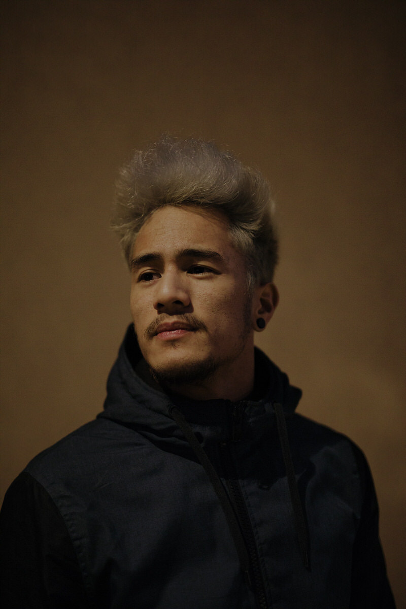 Handsome man with gray hair
